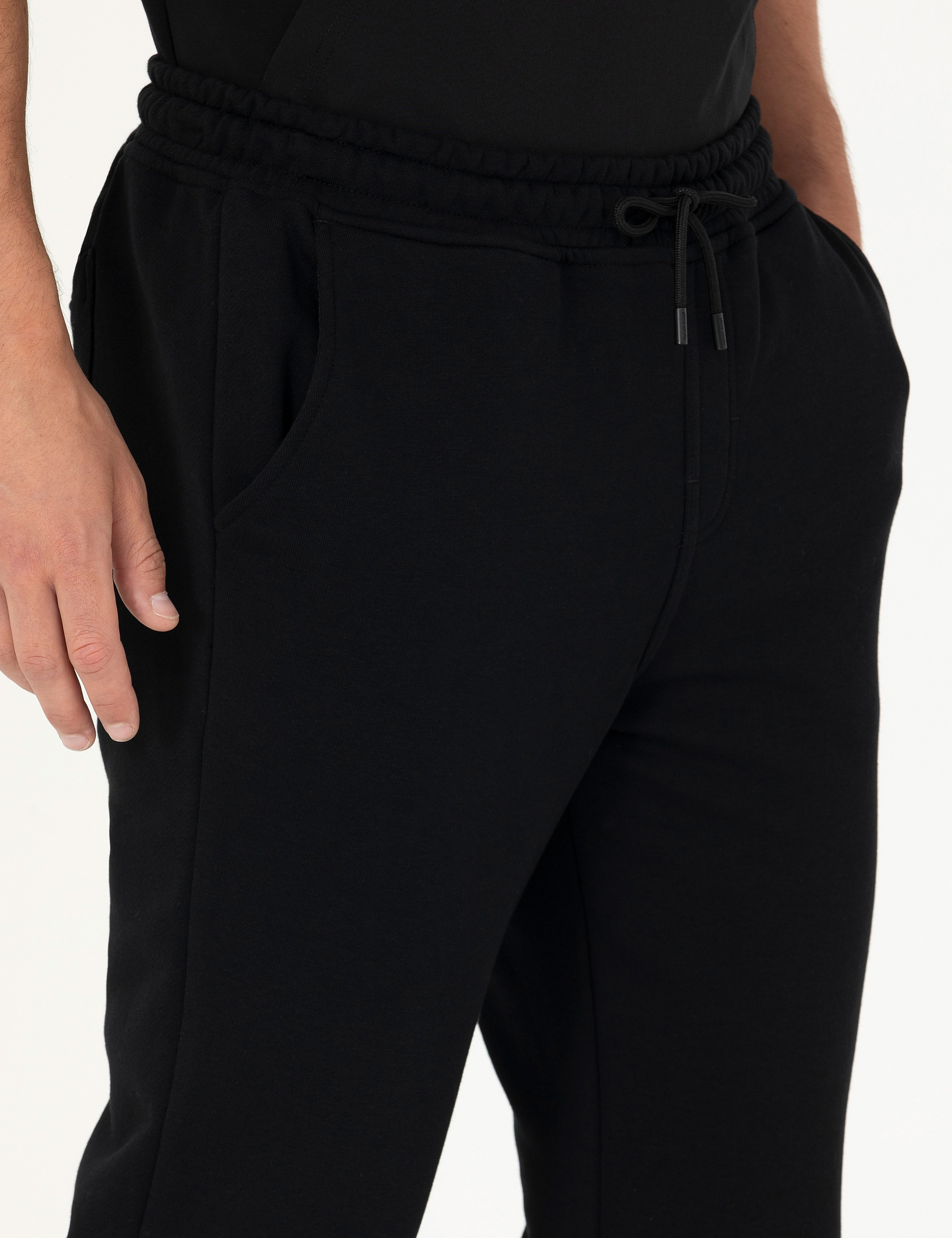 Siyah Slim Fit Eşofman Altı - Image 5