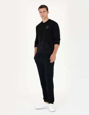 Siyah Slim Fit Eşofman Altı