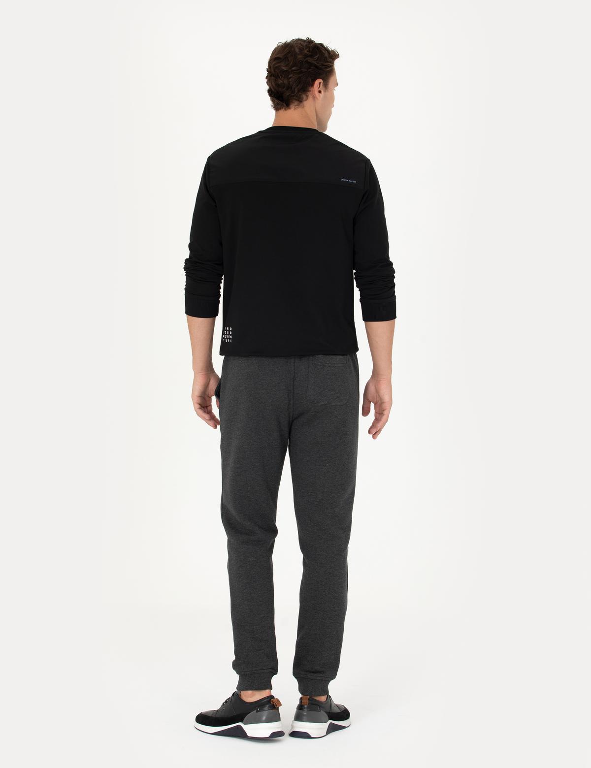 Antrasit Melanj Slim Fit Eşofman Altı - 50279025023