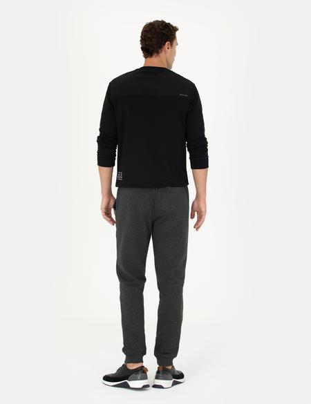 Antrasit Melanj Slim Fit Eşofman Altı - 50279025023