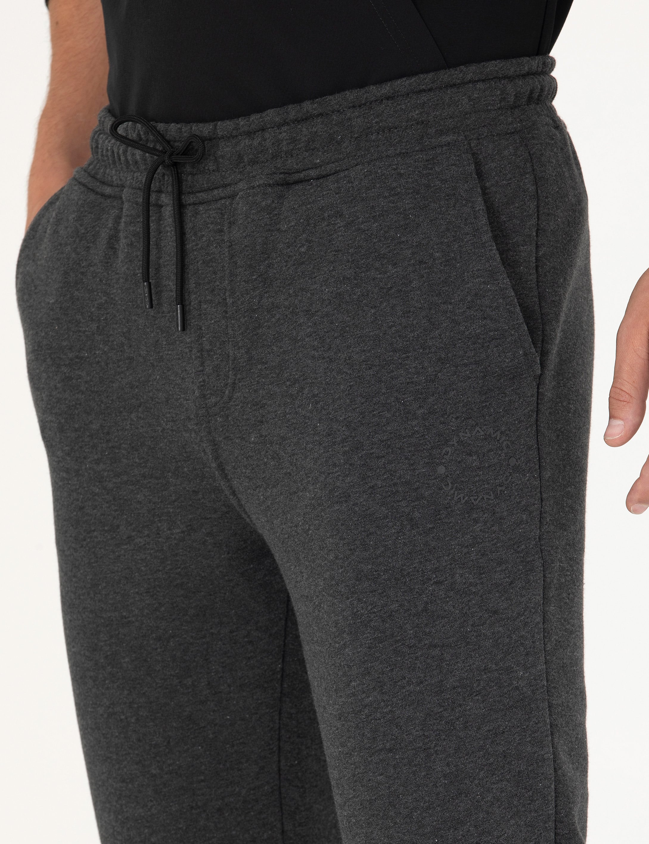 Antrasit Melanj Slim Fit Eşofman Altı