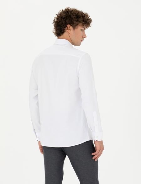 Beyaz Slim Fit Uzun Kollu Gömlek - 50278184010