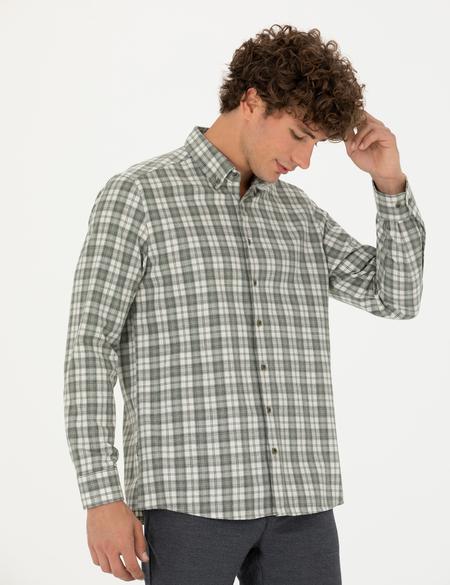 Haki Regular Fit Uzun Kollu Gömlek - 50274599007