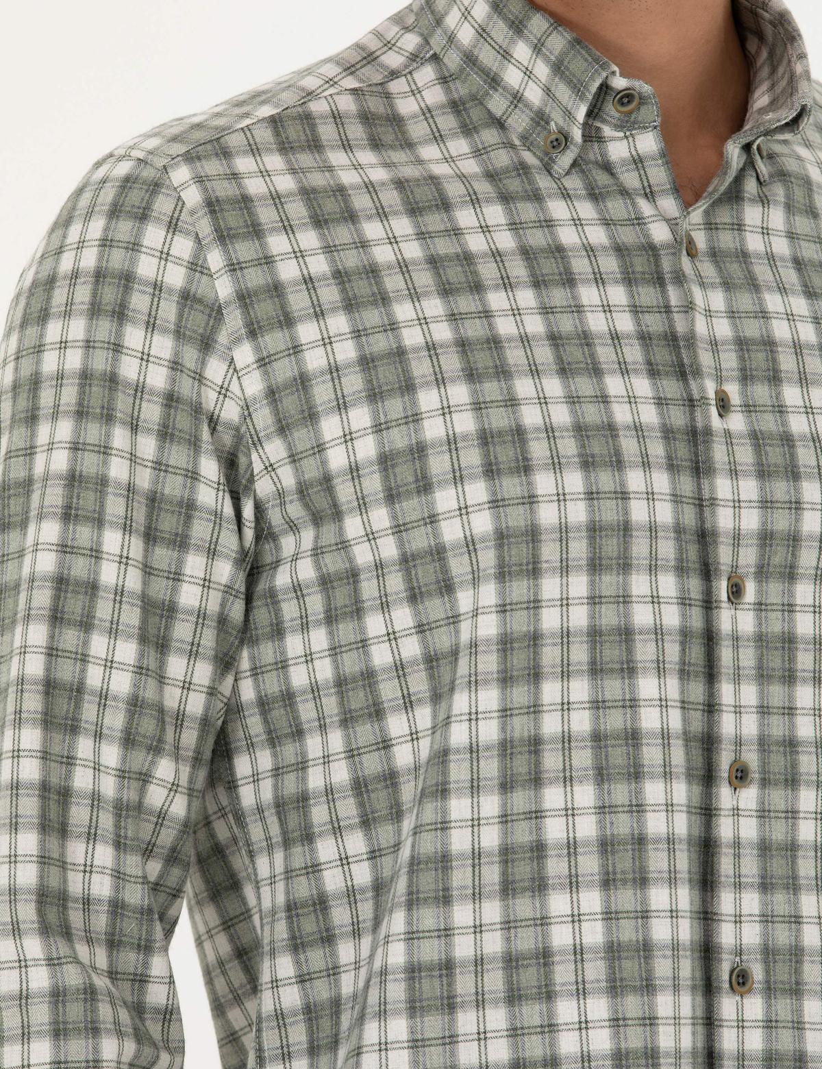 Haki Regular Fit Uzun Kollu Gömlek - 50274599007