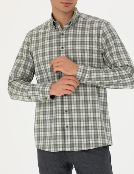 Haki Regular Fit Uzun Kollu Gömlek - 50274599007