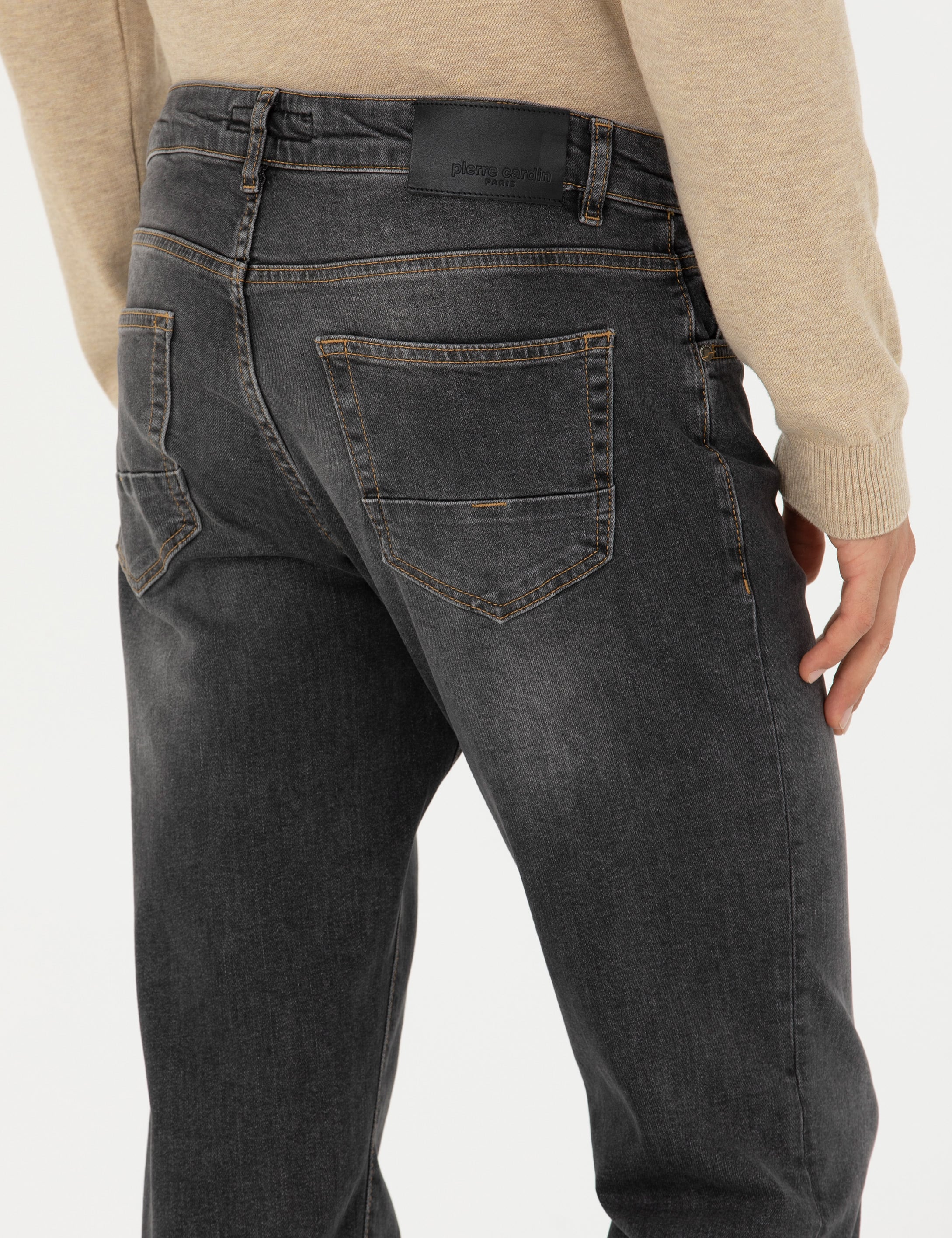 Antrasit Straight Fit Jean Pantolon - Image 7