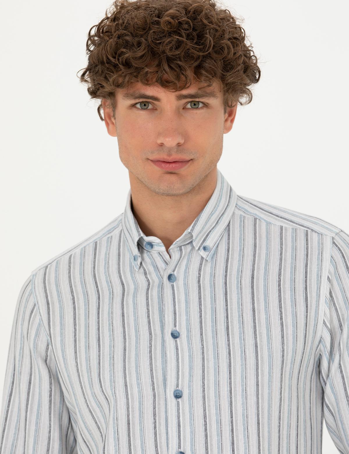 Mavi Slim Fit Uzun Kollu Gömlek - 50275620024