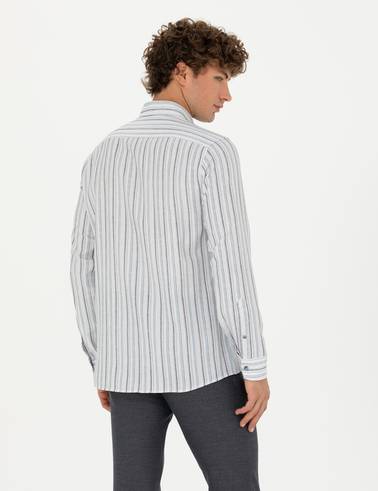 Mavi Slim Fit Uzun Kollu Gömlek