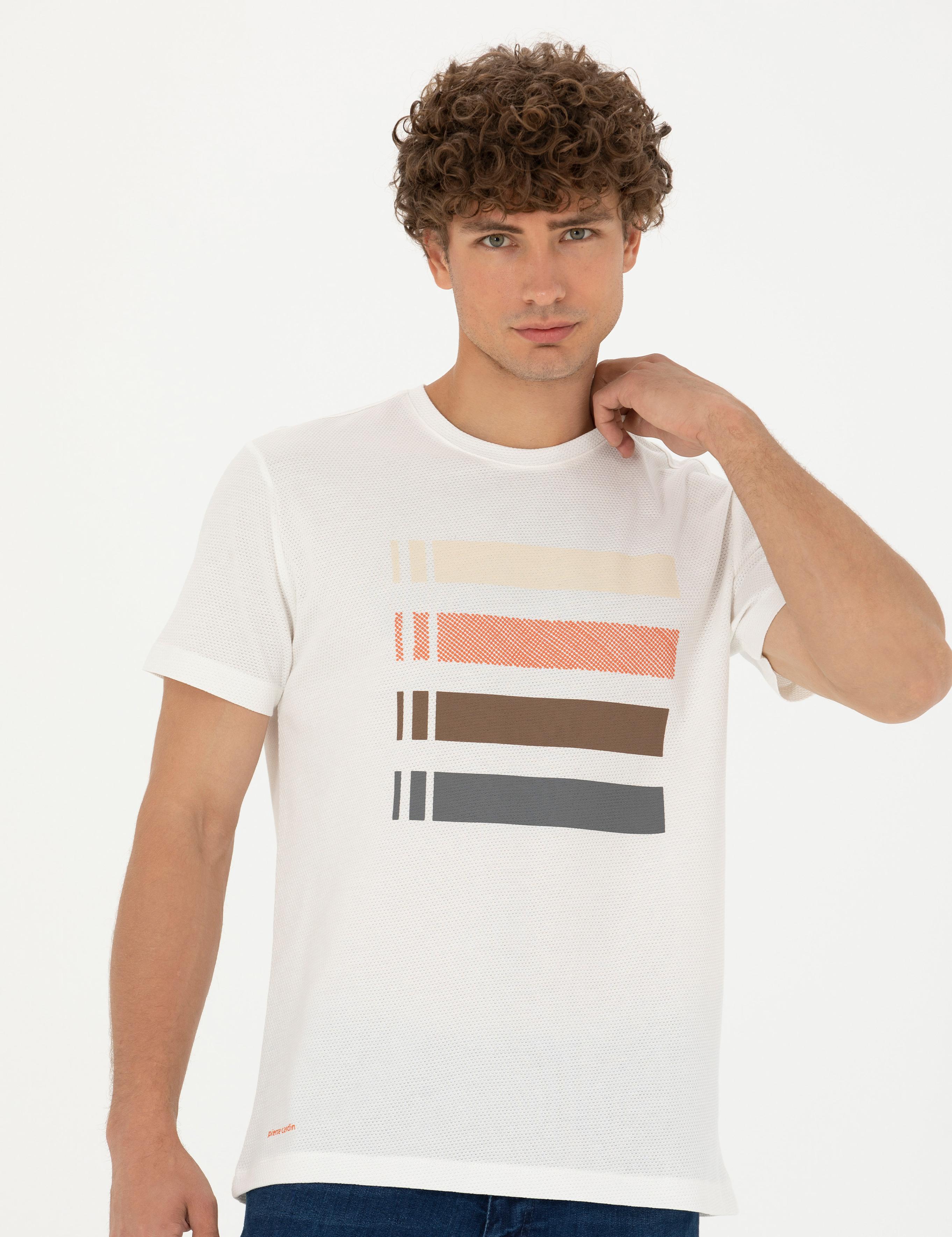 Ekru Slim Fit Tişört