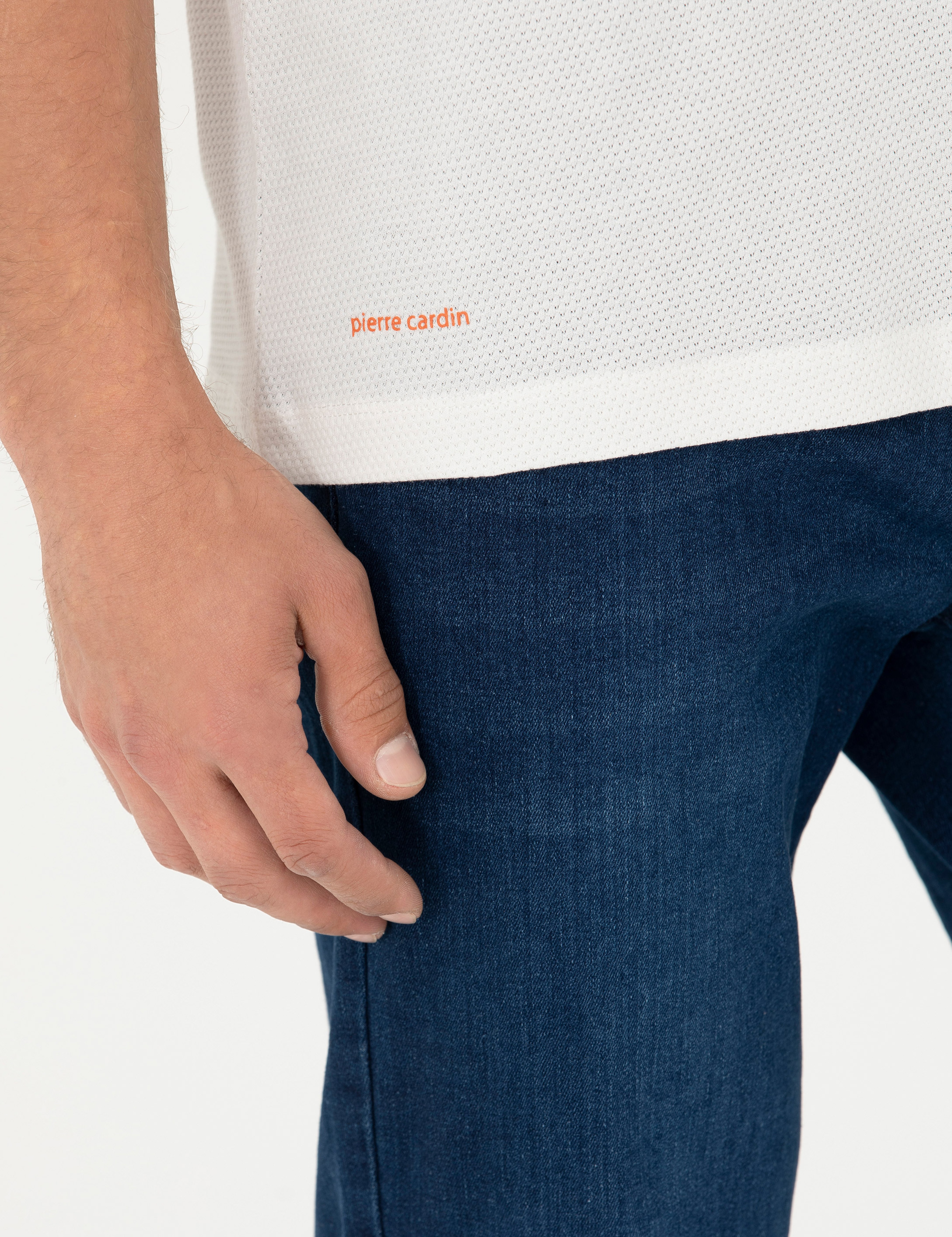 Ekru Slim Fit Tişört - Image 7