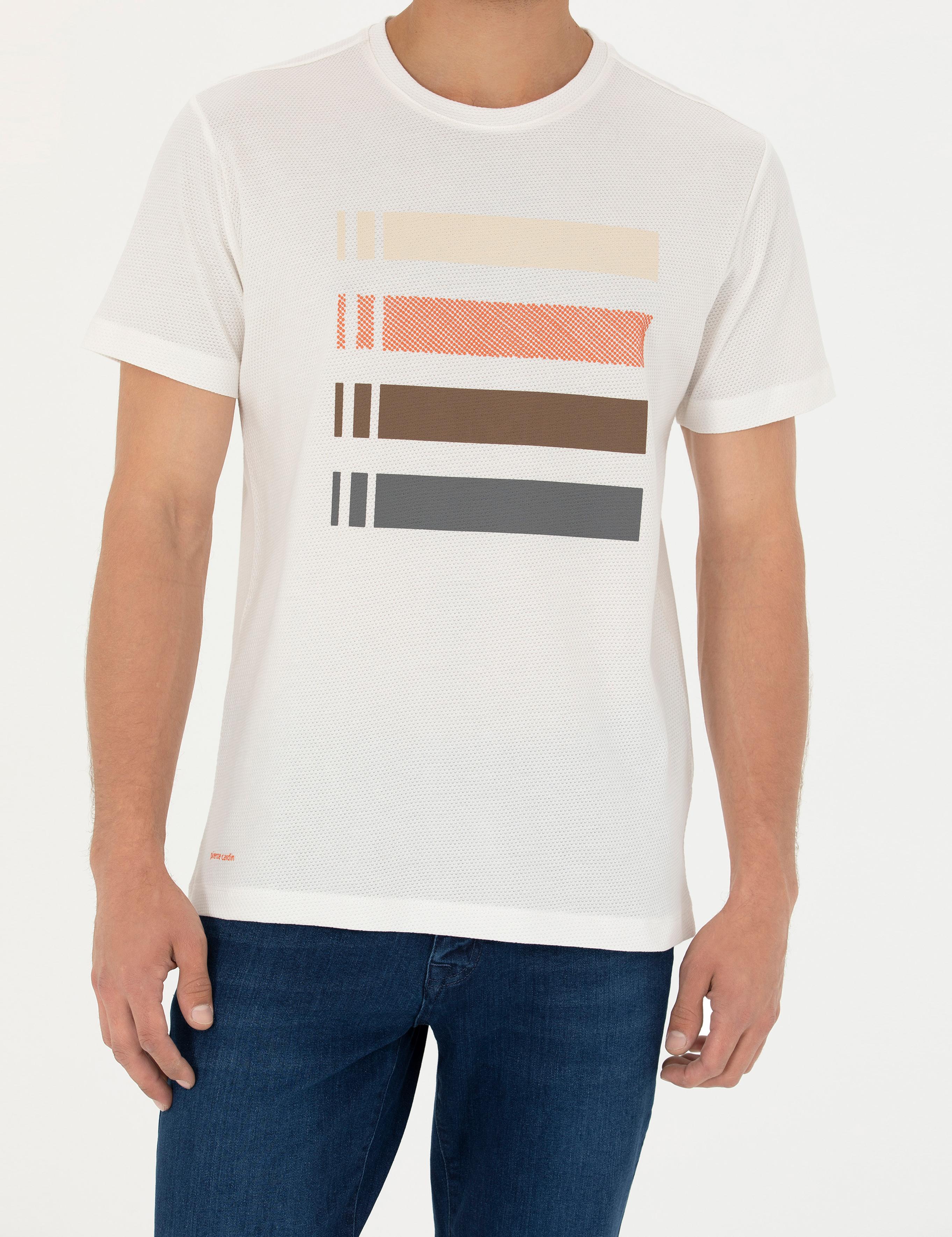 Ekru Slim Fit Tişört