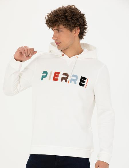 Beyaz Regular Fit Kapüşonlu Sweatshirt - 50272513001