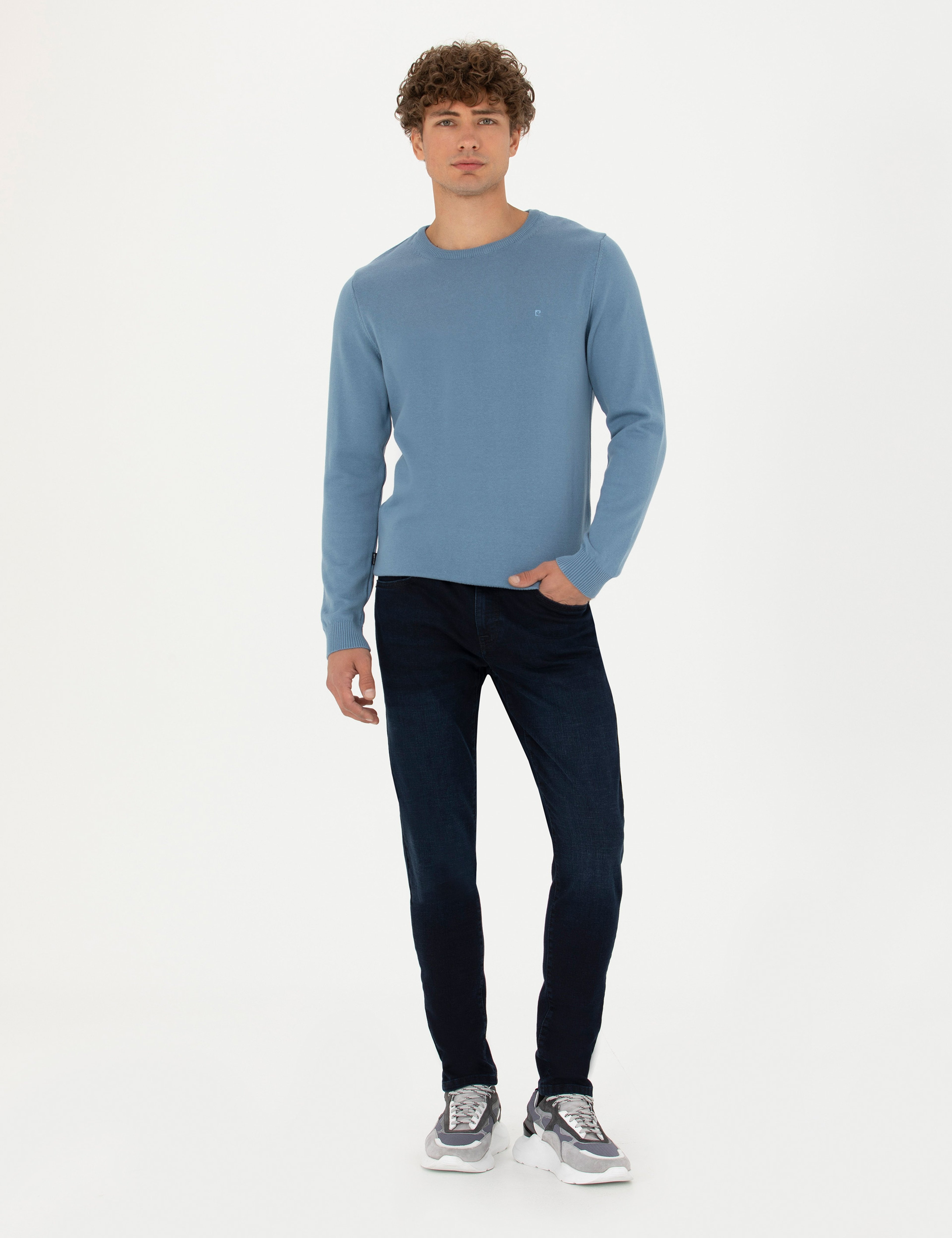 Lacivert Slim Fit Jean Pantolon