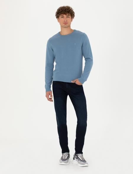 Lacivert Slim Fit Jean Pantolon - 50276526031