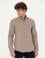 Bej Slim Fit Uzun Kollu Gömlek