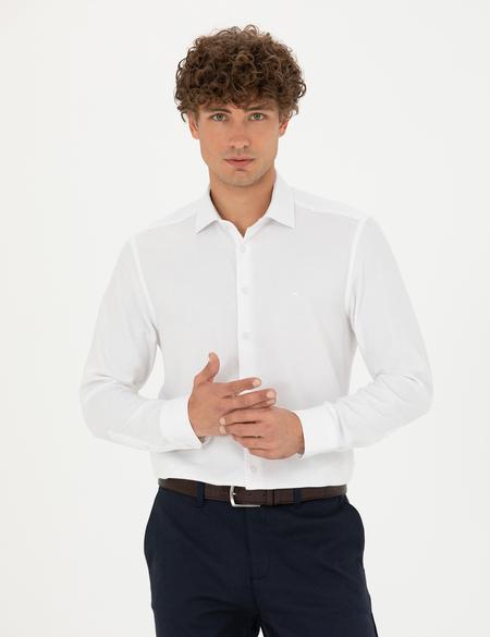 Beyaz Slim Fit Uzun Kollu Gömlek - 50275511001