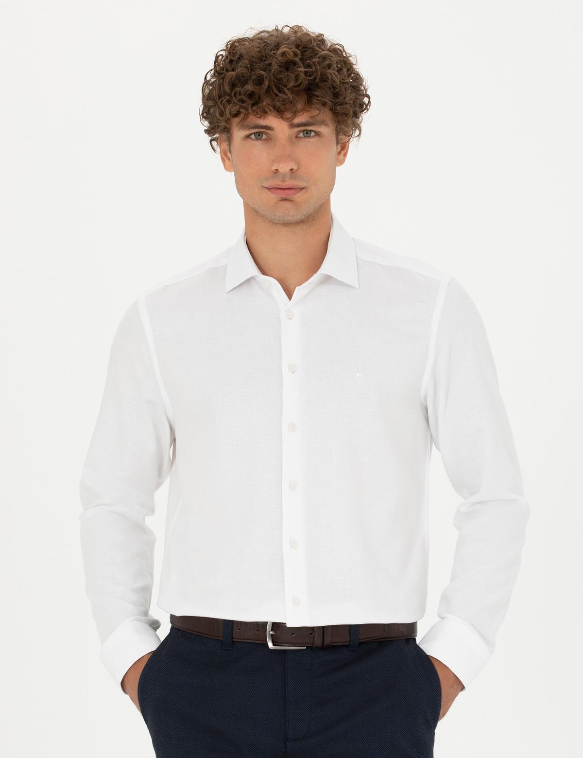 Beyaz Slim Fit Uzun Kollu Gömlek - 50275511001