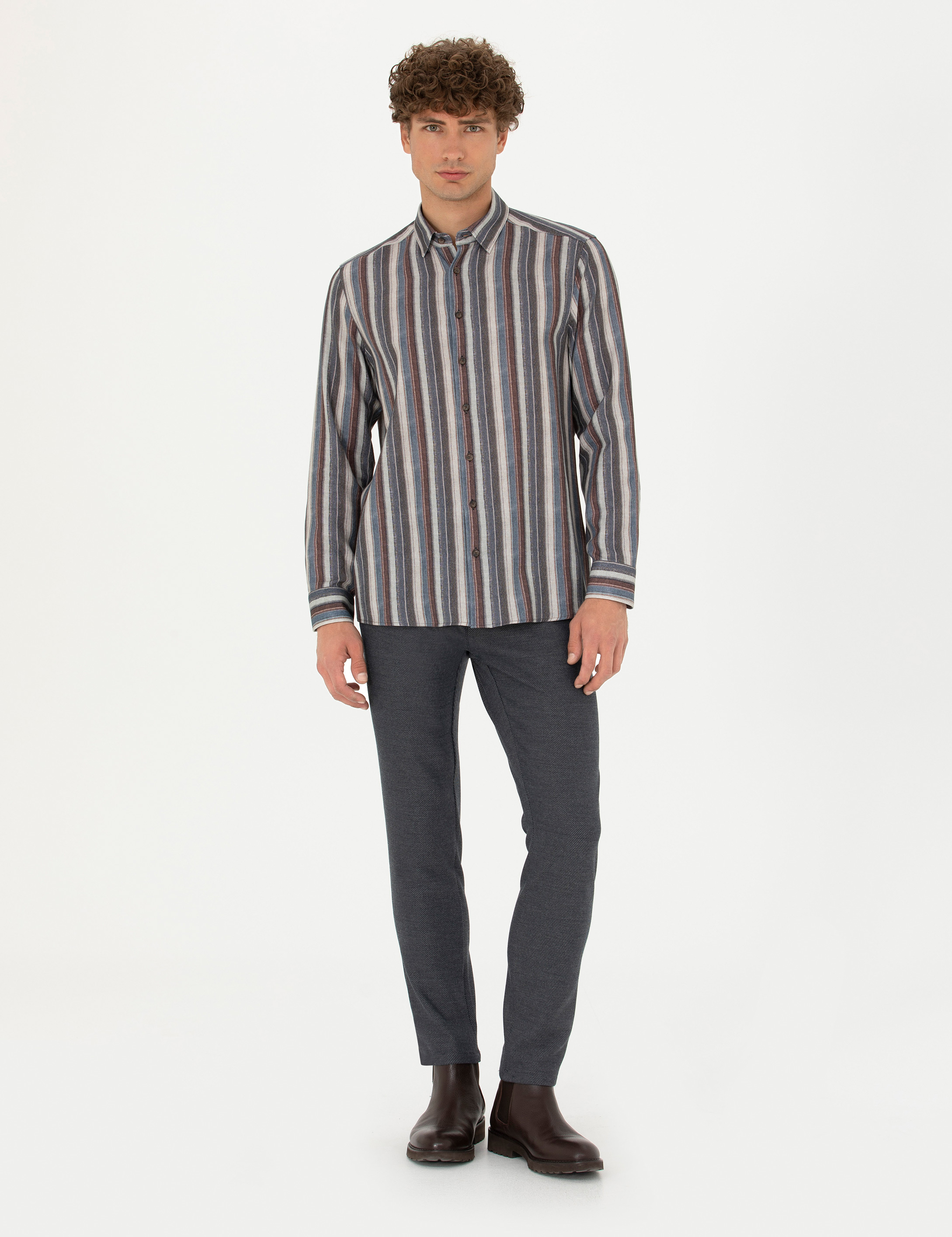Saks Regular Fit Uzun Kollu Gömlek - Image 4