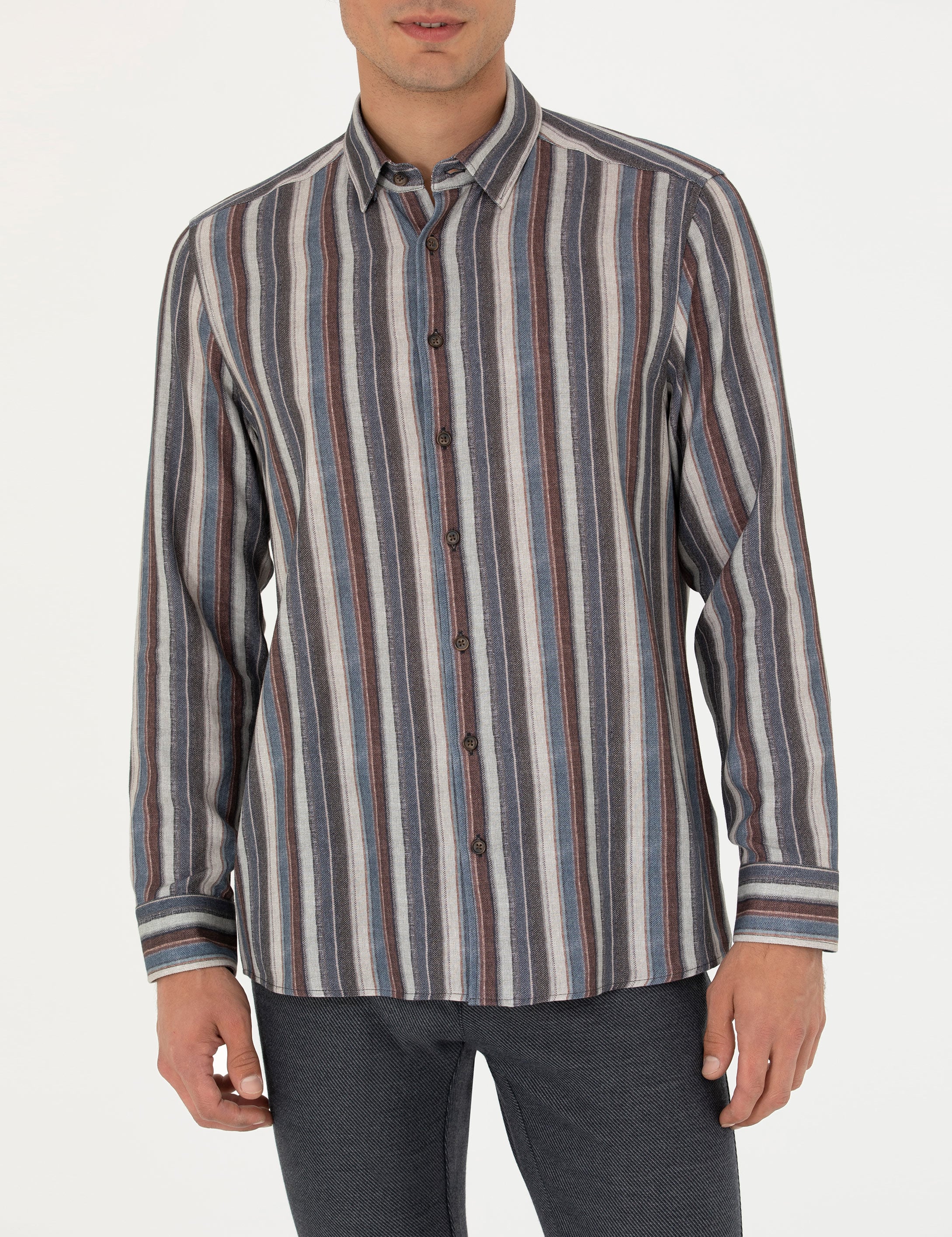 Saks Regular Fit Uzun Kollu Gömlek - Image 6