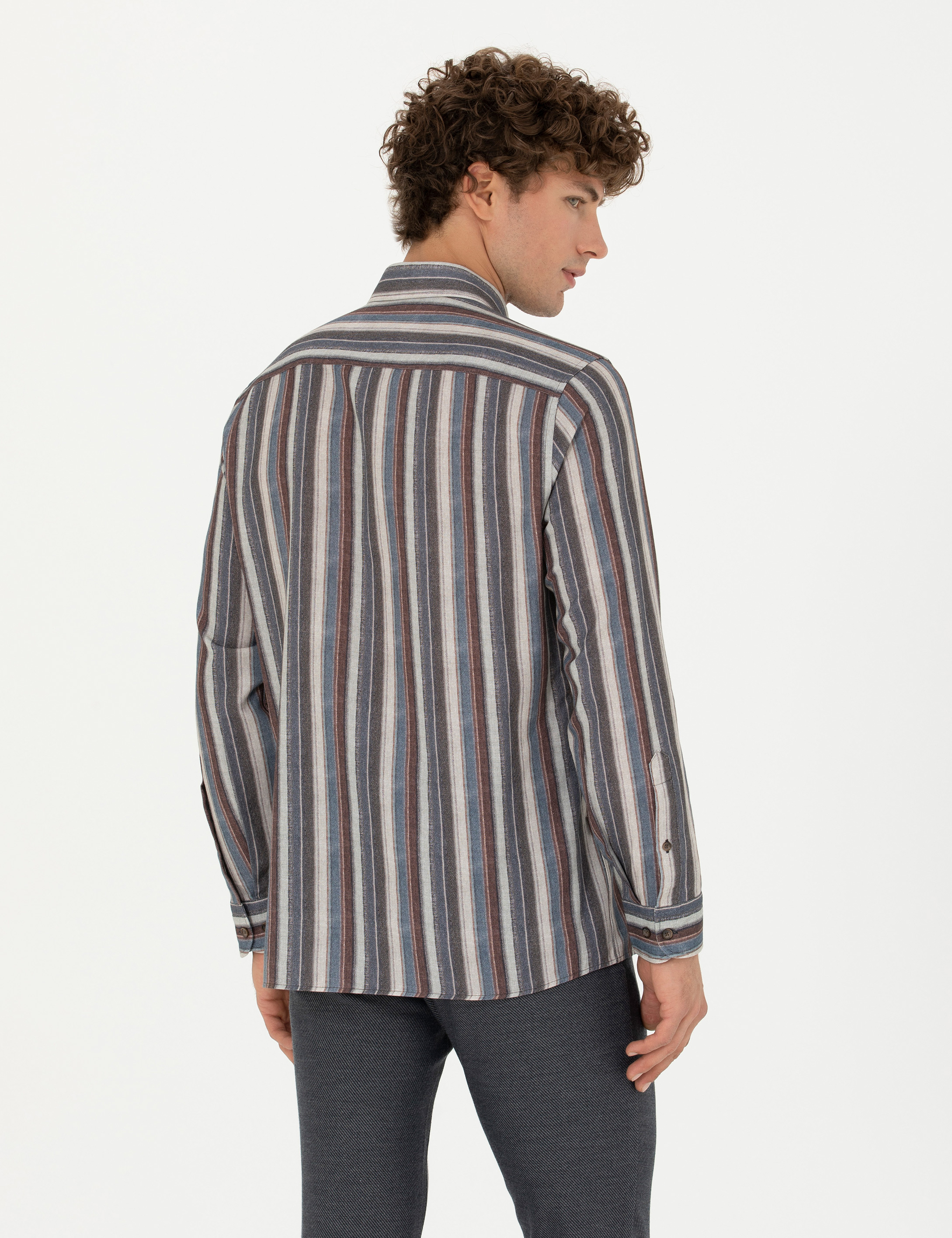 Saks Regular Fit Uzun Kollu Gömlek - Image 5