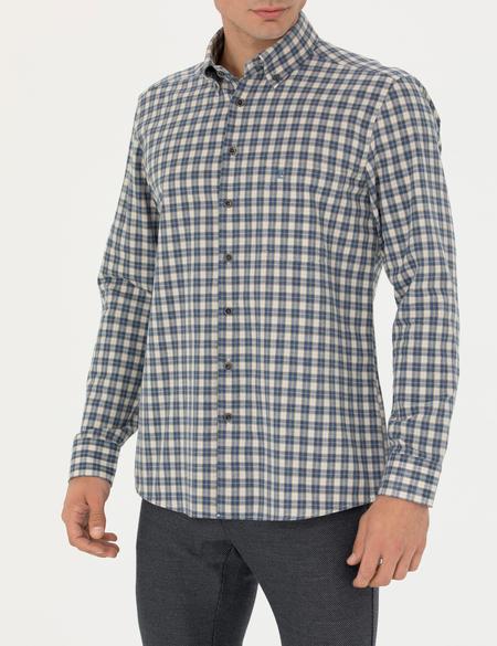 Lacivert Regular Fit Uzun Kollu Gömlek - 50274597011