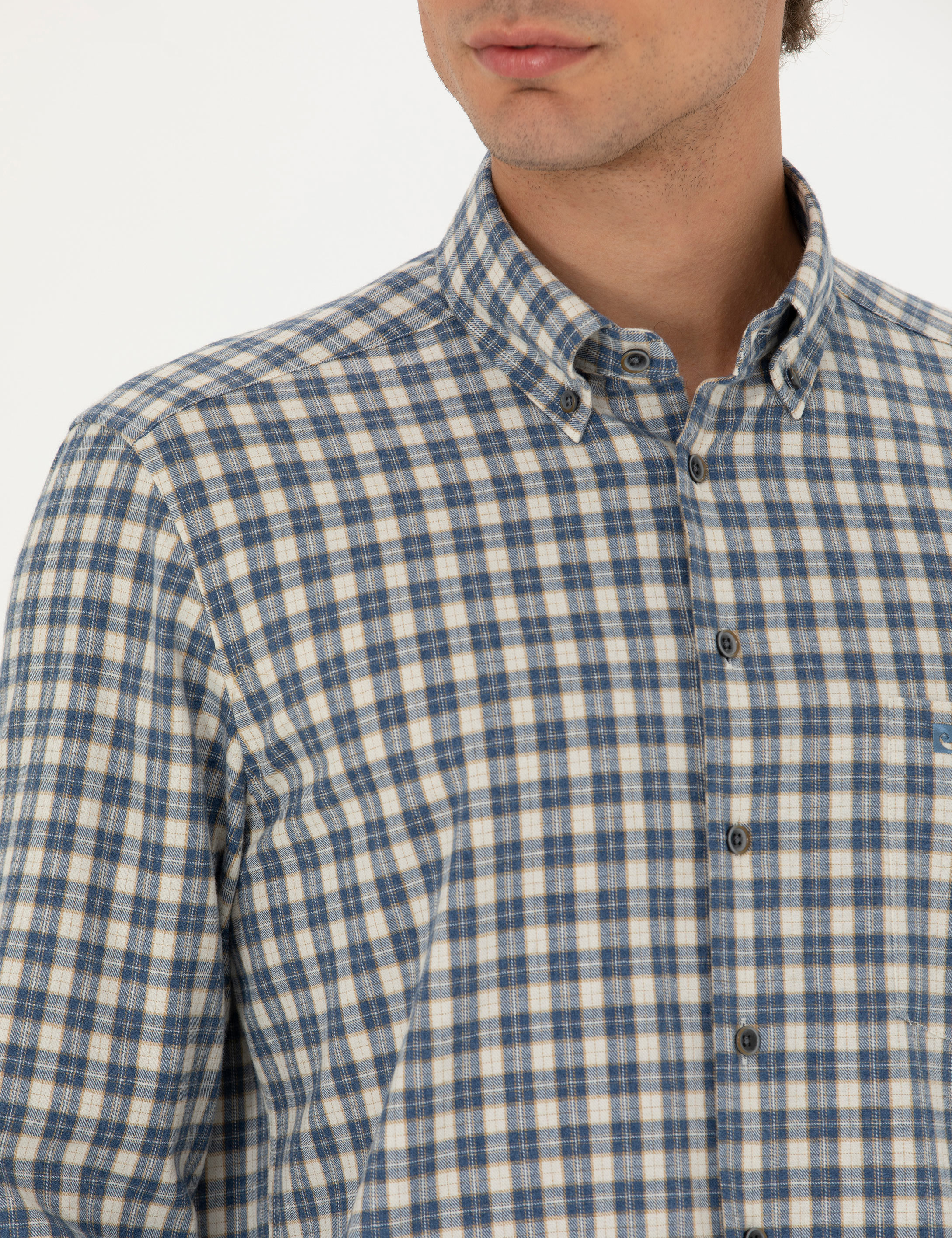 Pierre Cardin Lacivert Regular Fit Uzun Kollu Gömlek görsel 7