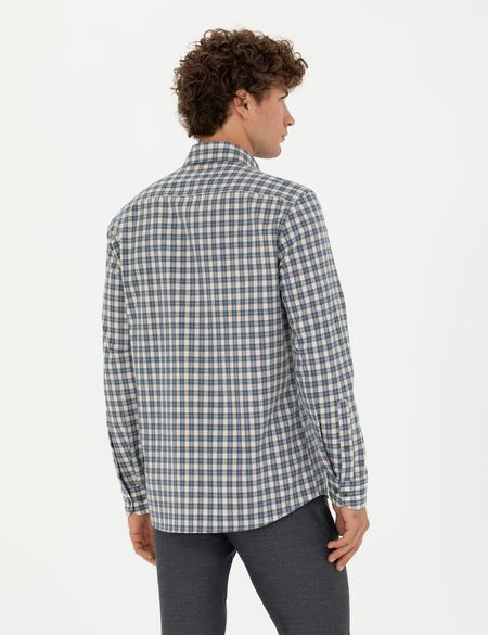 Lacivert Regular Fit Uzun Kollu Gömlek - 50274597011