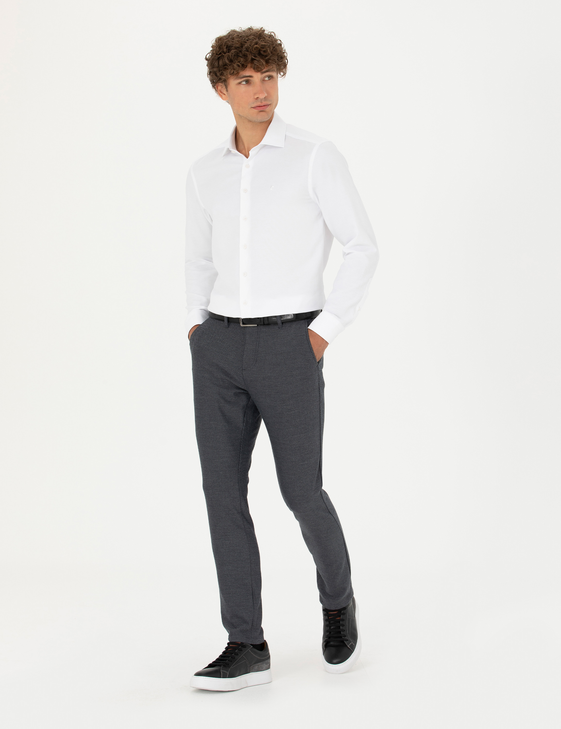 Pierre Cardin Beyaz Slim Fit Uzun Kollu Gömlek görsel 4