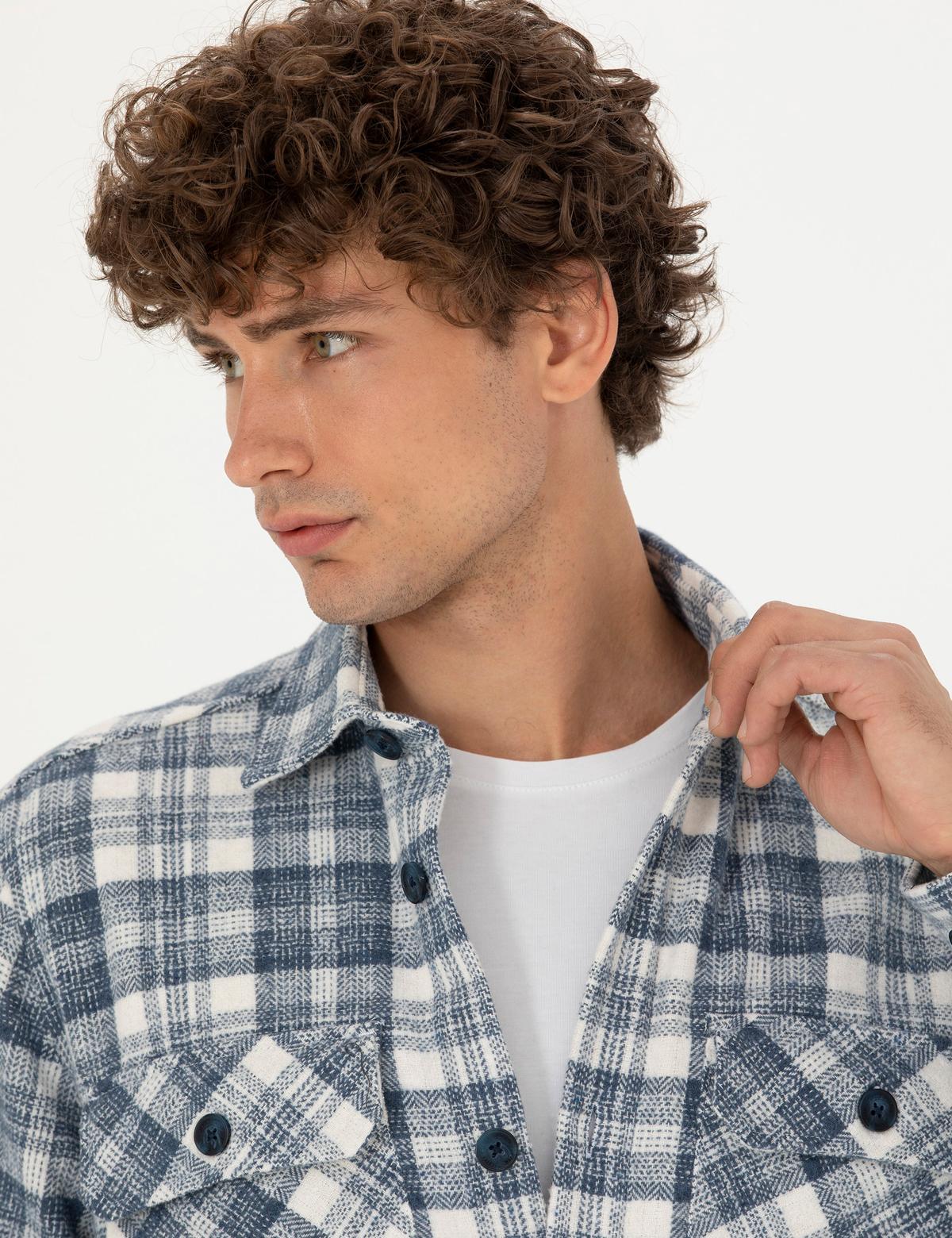 Mavi Oversize Oduncu Gömlek - 50274651032