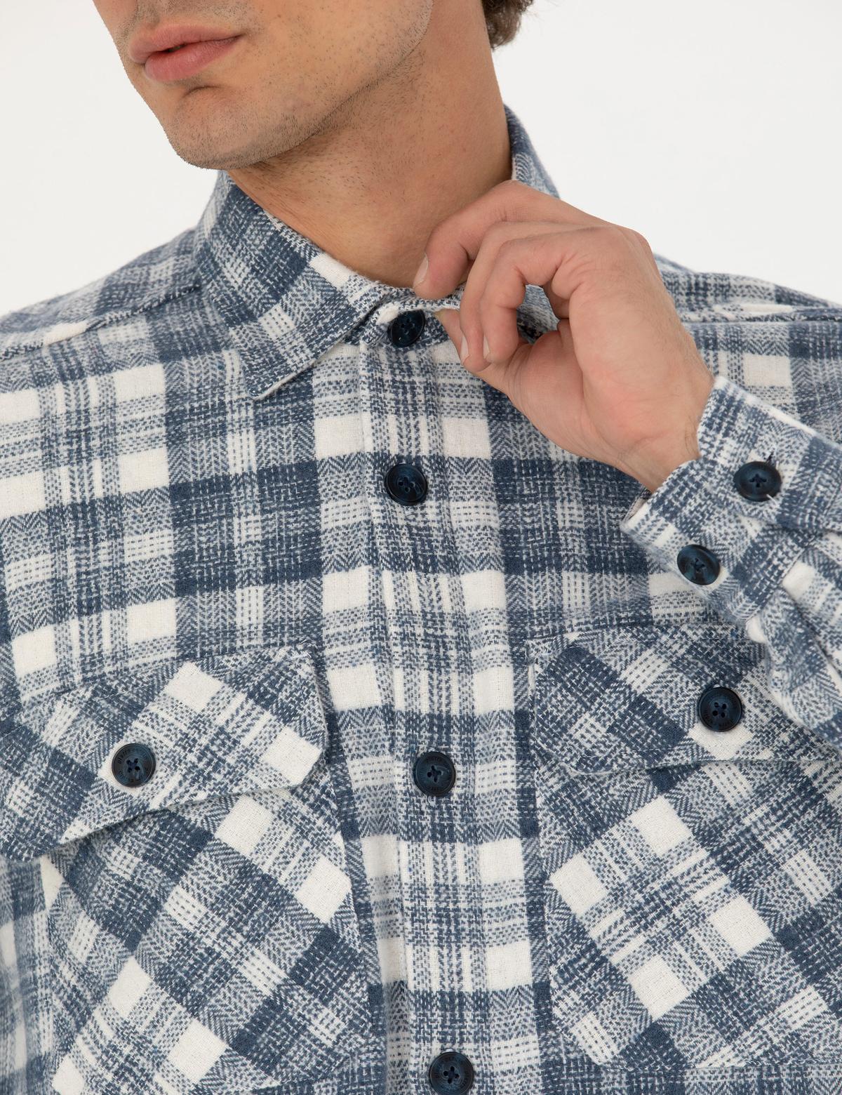 Mavi Oversize Oduncu Gömlek - 50274651032