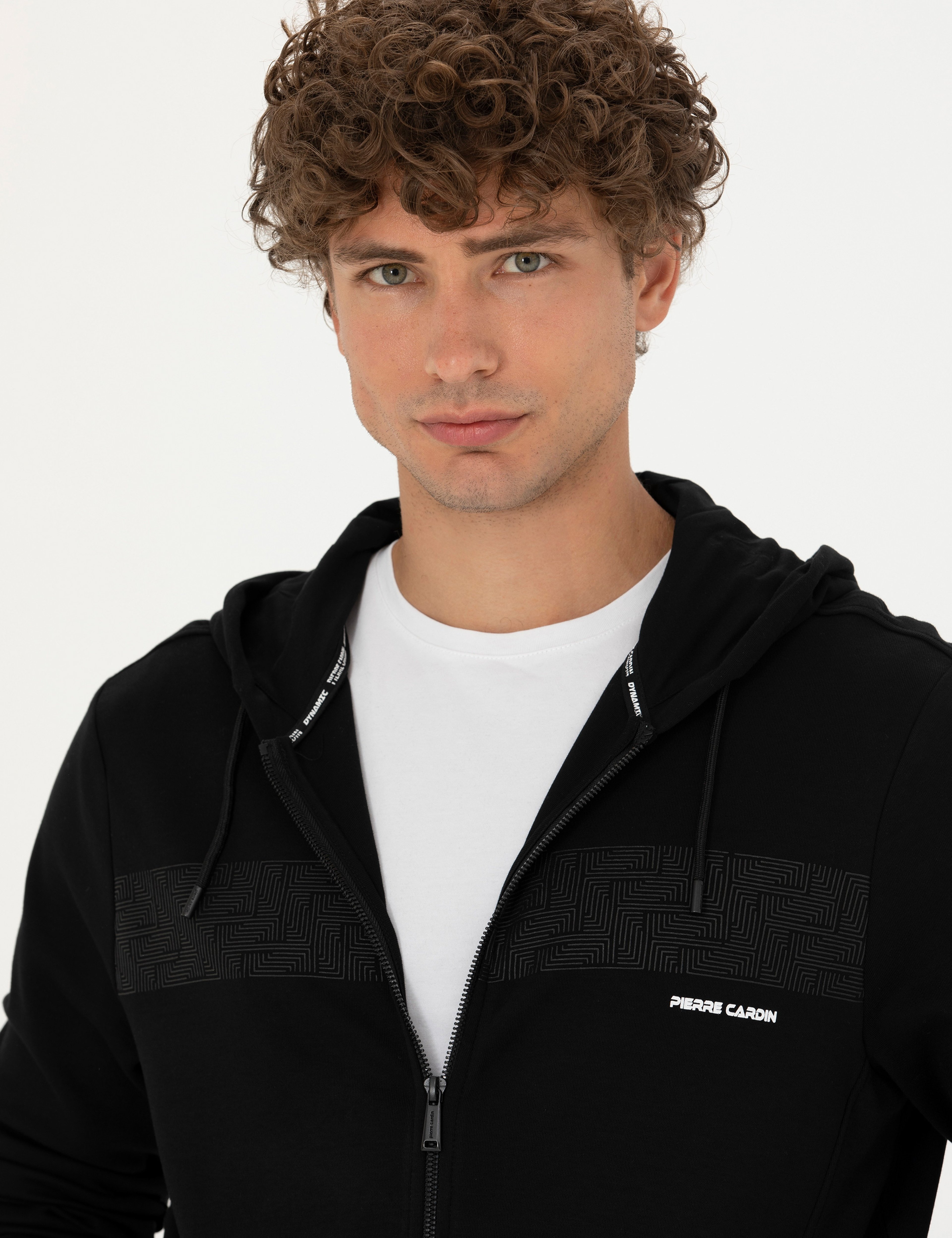 Siyah Regular Fit Kapüşonlu Hırka