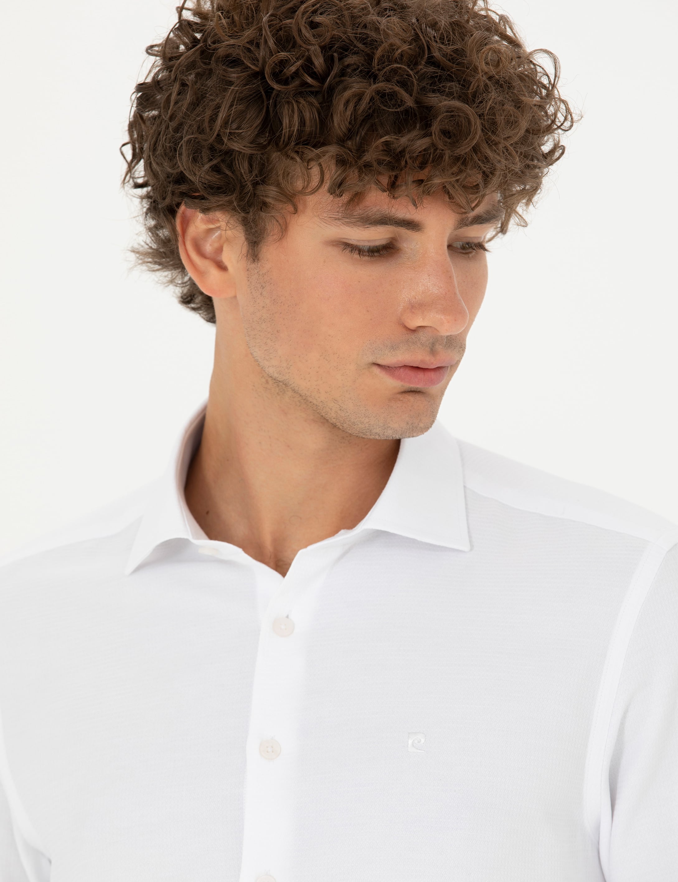 Pierre Cardin Beyaz Slim Fit Uzun Kollu Gömlek görsel 2