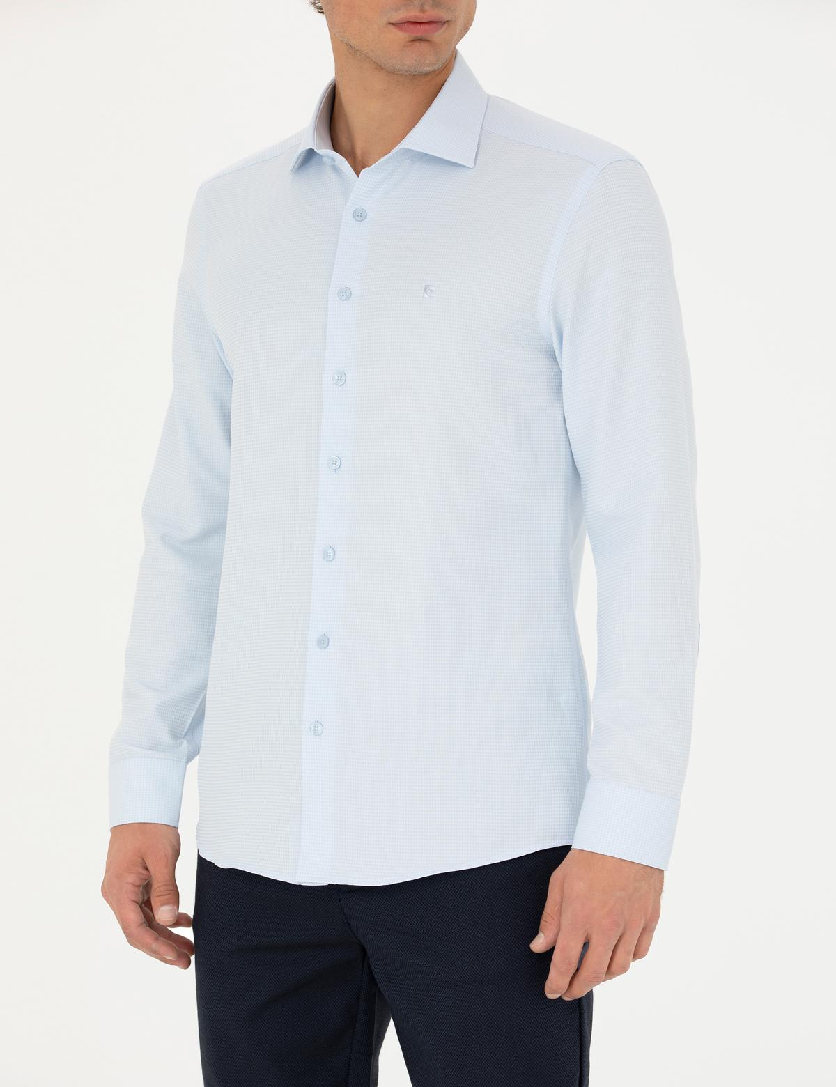 Açık Mavi Slim Fit Uzun Kollu Gömlek - 50275517019