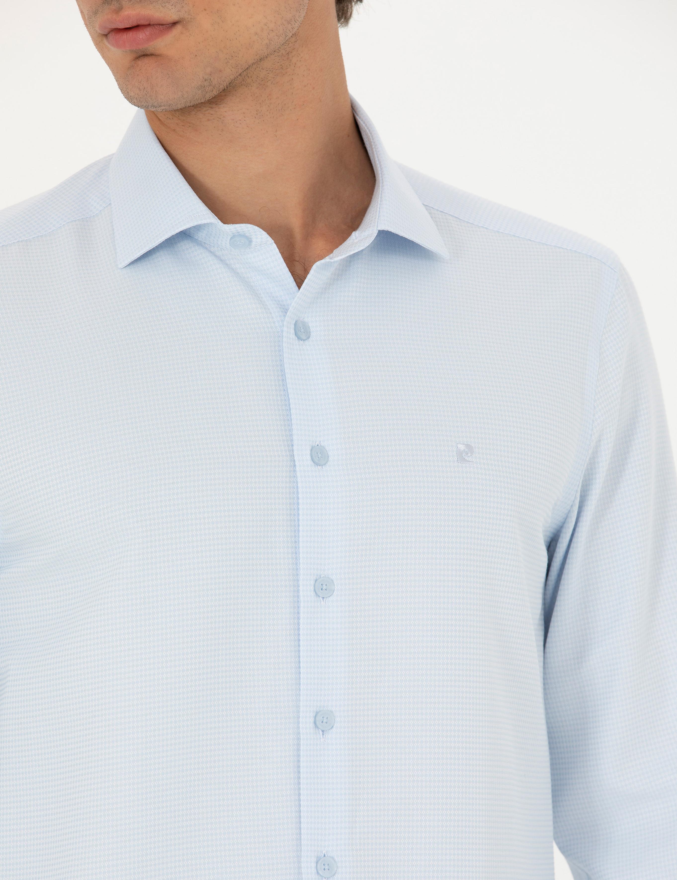 Açık Mavi Slim Fit Uzun Kollu Gömlek