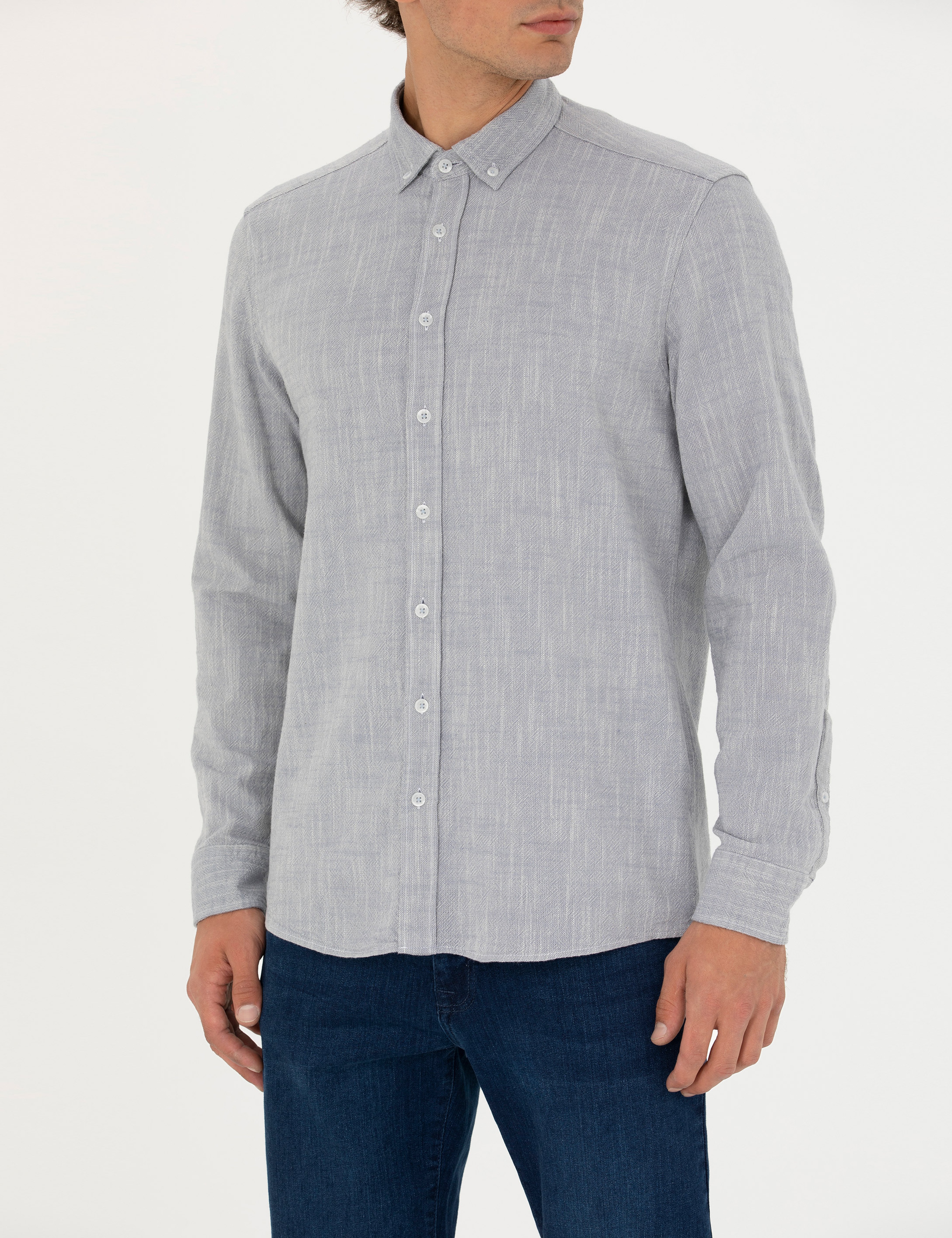 Mavi Regular Fit Uzun Kollu Gömlek - Image 6