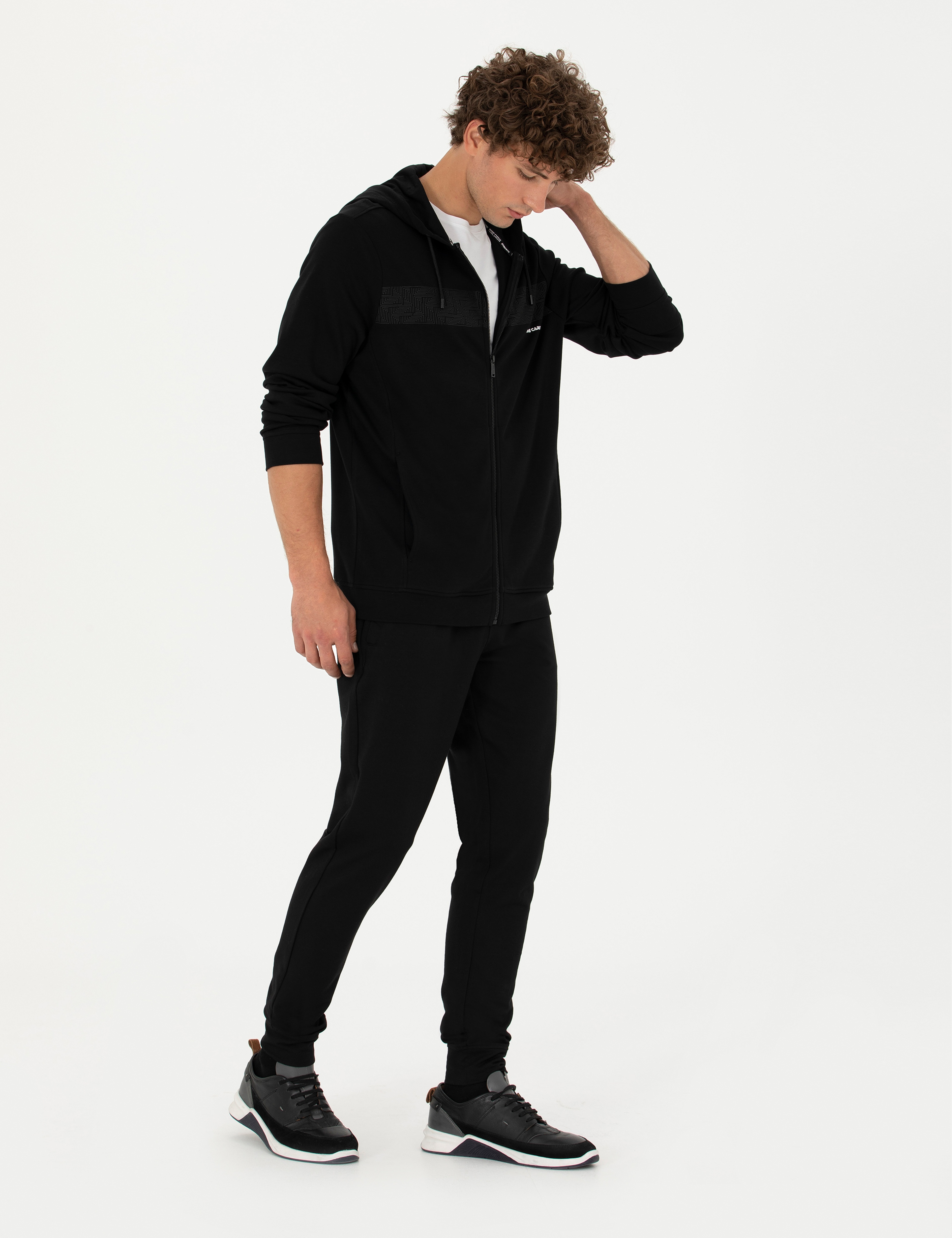 Siyah Slim Fit Eşofman Altı - Image 3