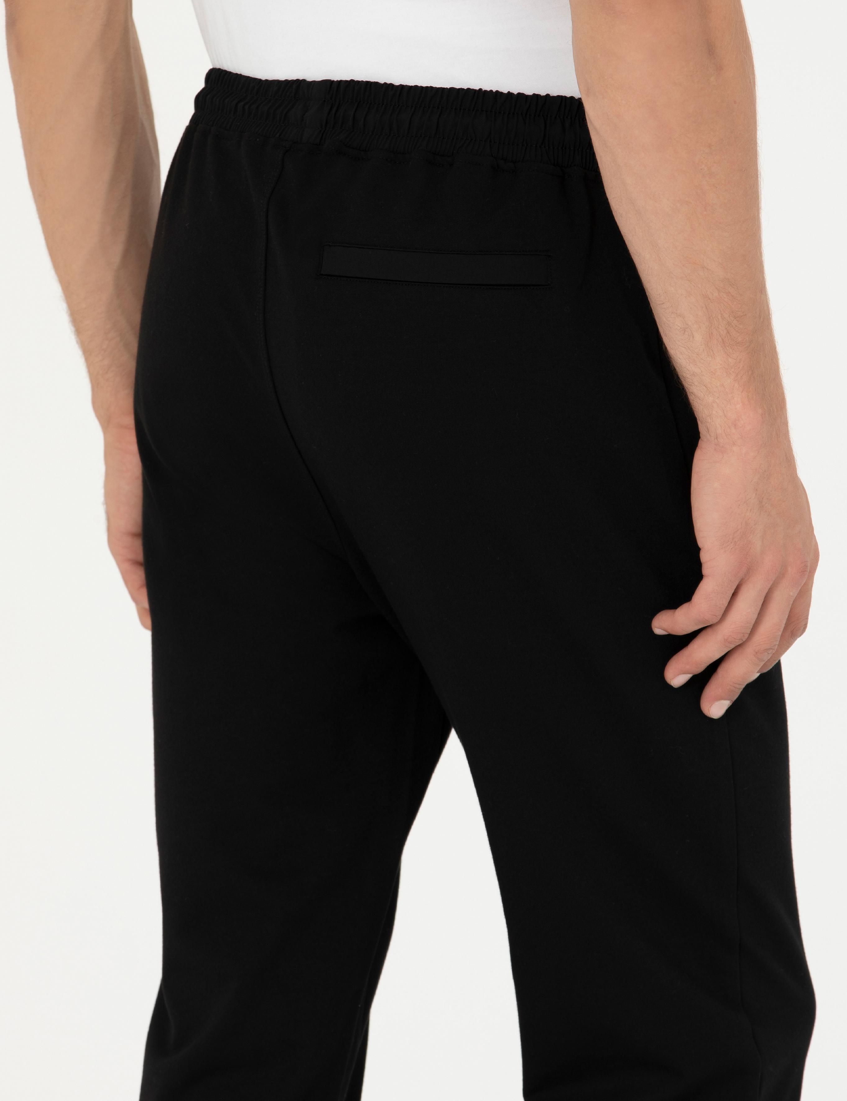 Siyah Slim Fit Eşofman Altı