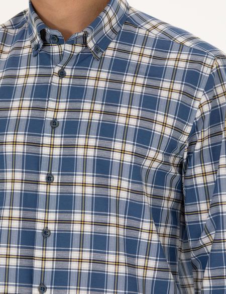 Lacivert Slim Fit Uzun Kollu Gömlek - 50277446016