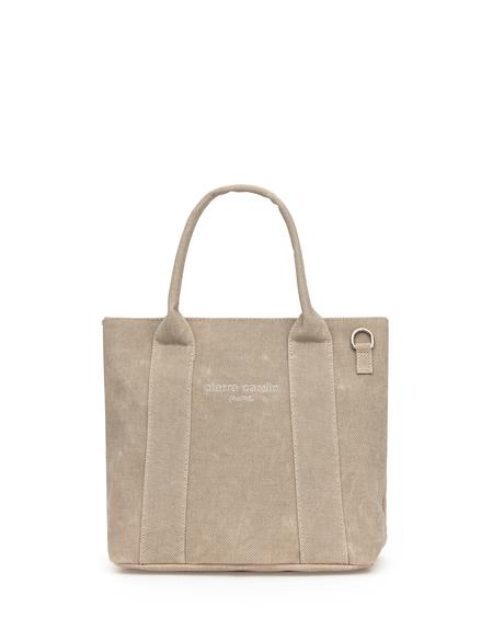 Bej Kanvas Omuz Çantası - 50288796003