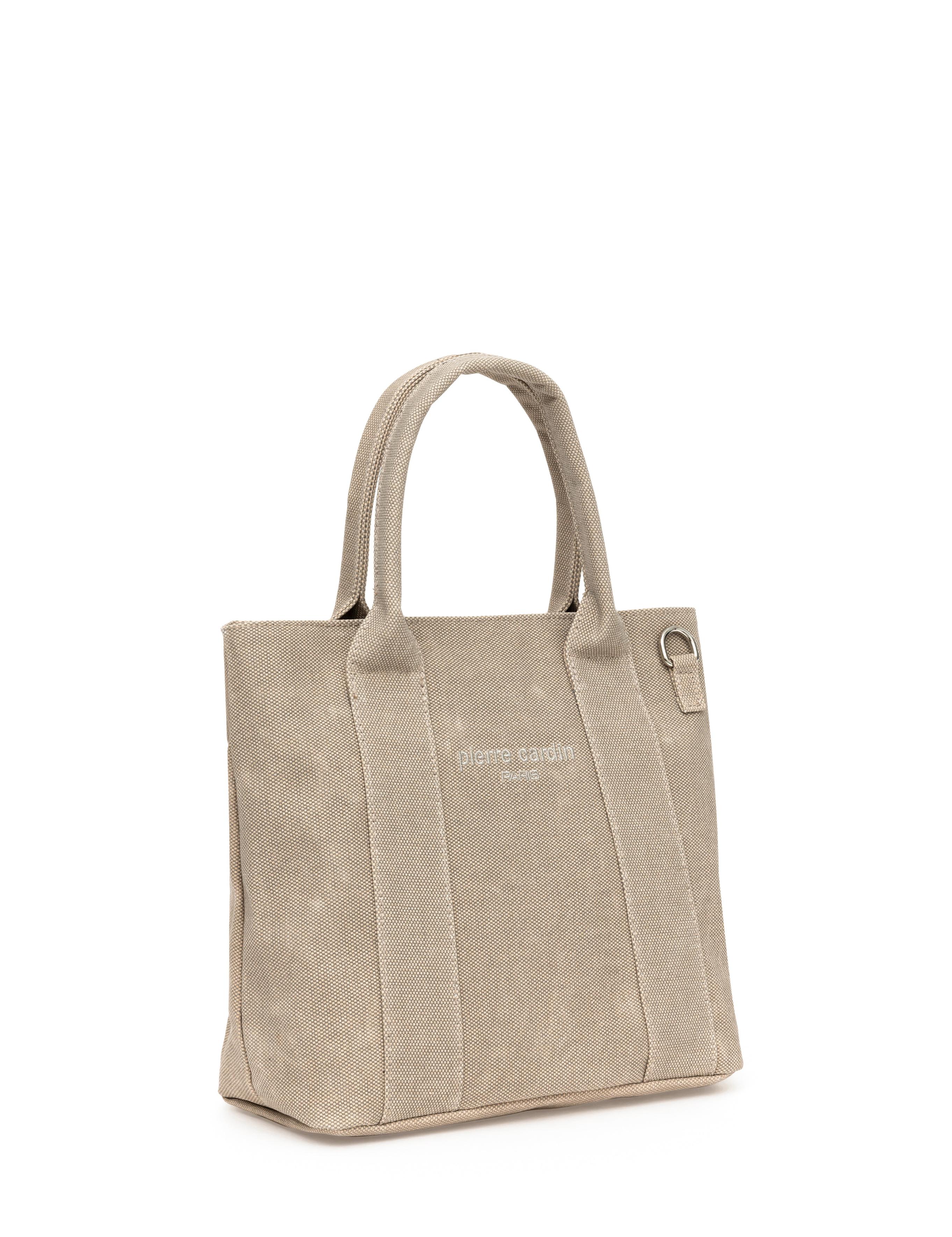 Bej Kanvas Omuz Çantası