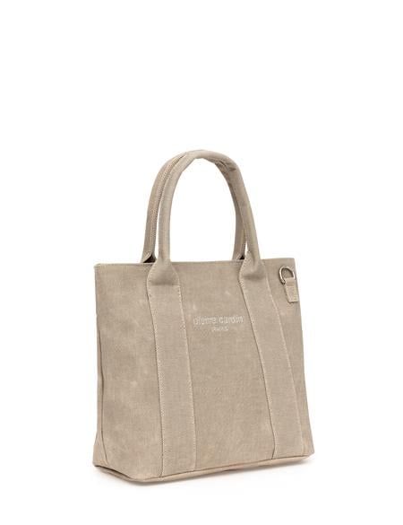 Bej Kanvas Omuz Çantası - 50288796003