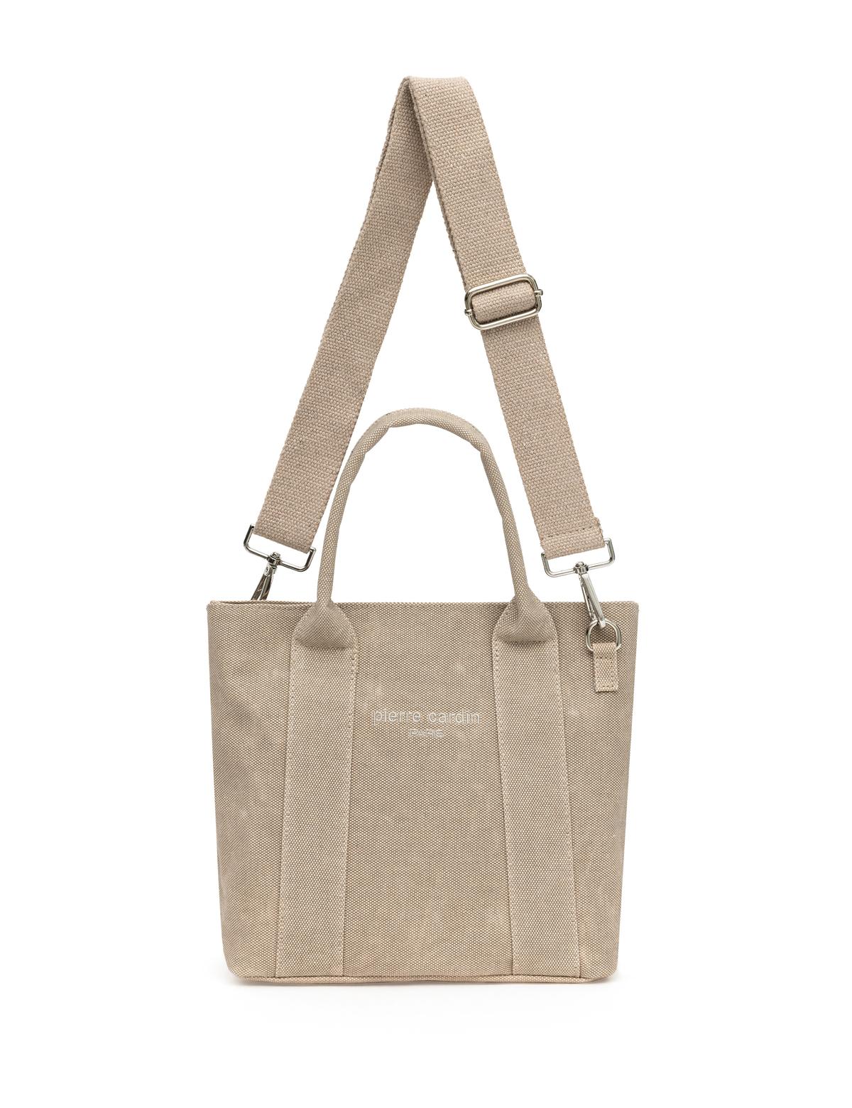 Bej Kanvas Omuz Çantası - 50288796003