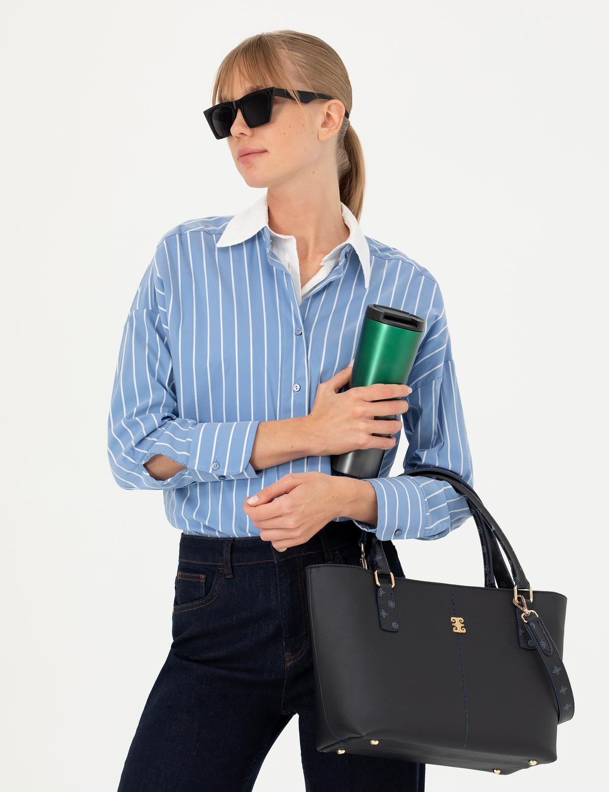 Lacivert Kol Çantası