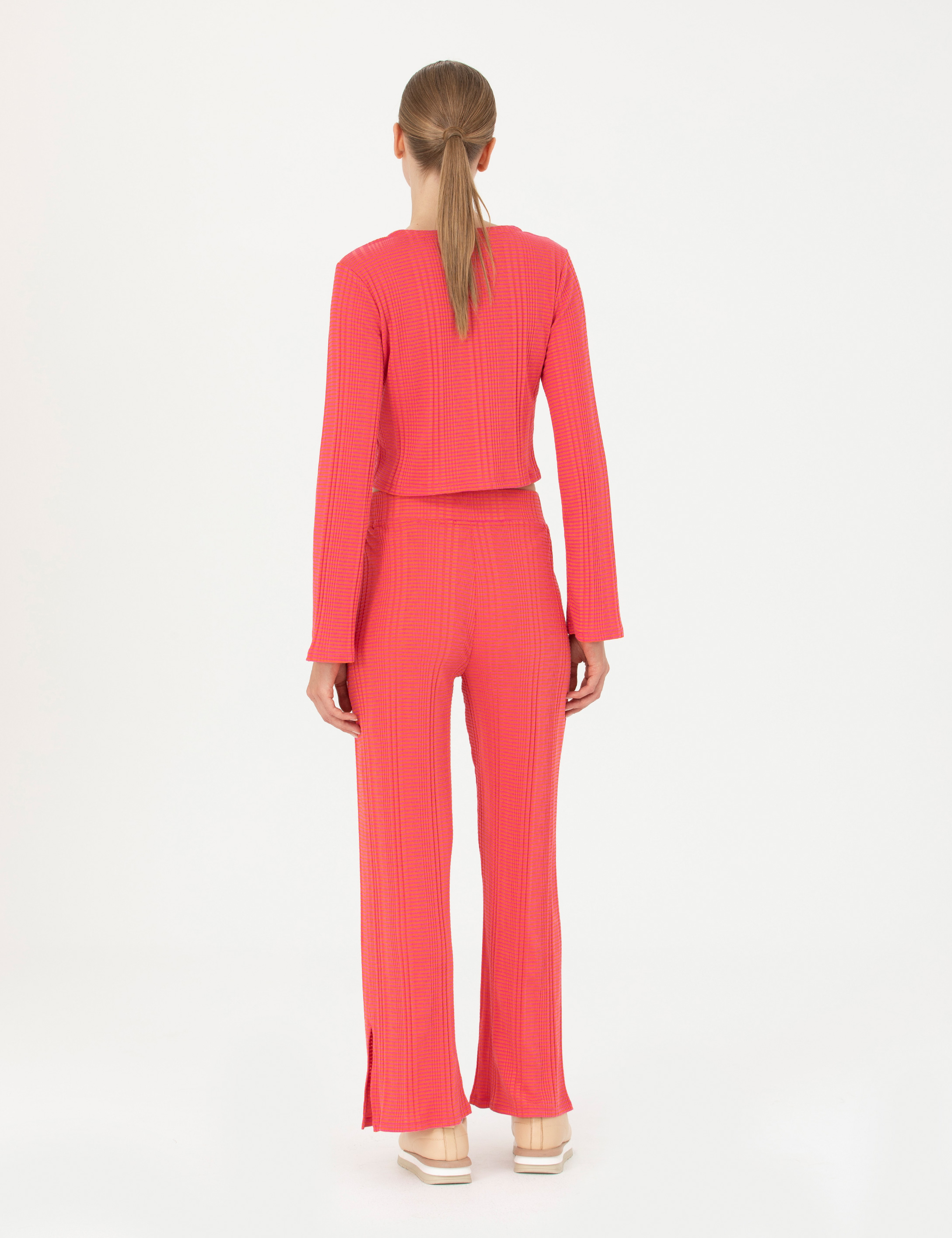 Fuşya Loose Fit Eşofman Altı - Image 4