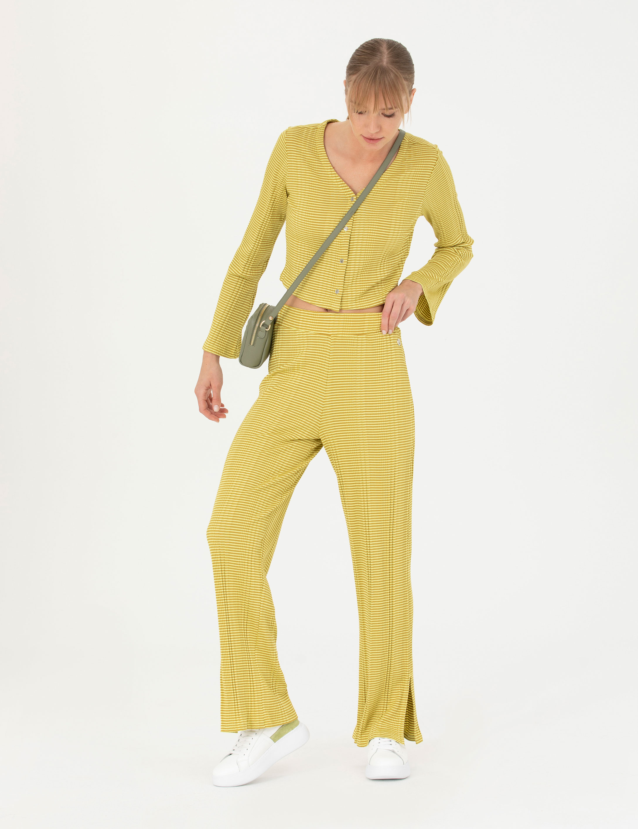 Yeşil Loose Fit Eşofman Altı - Image 3
