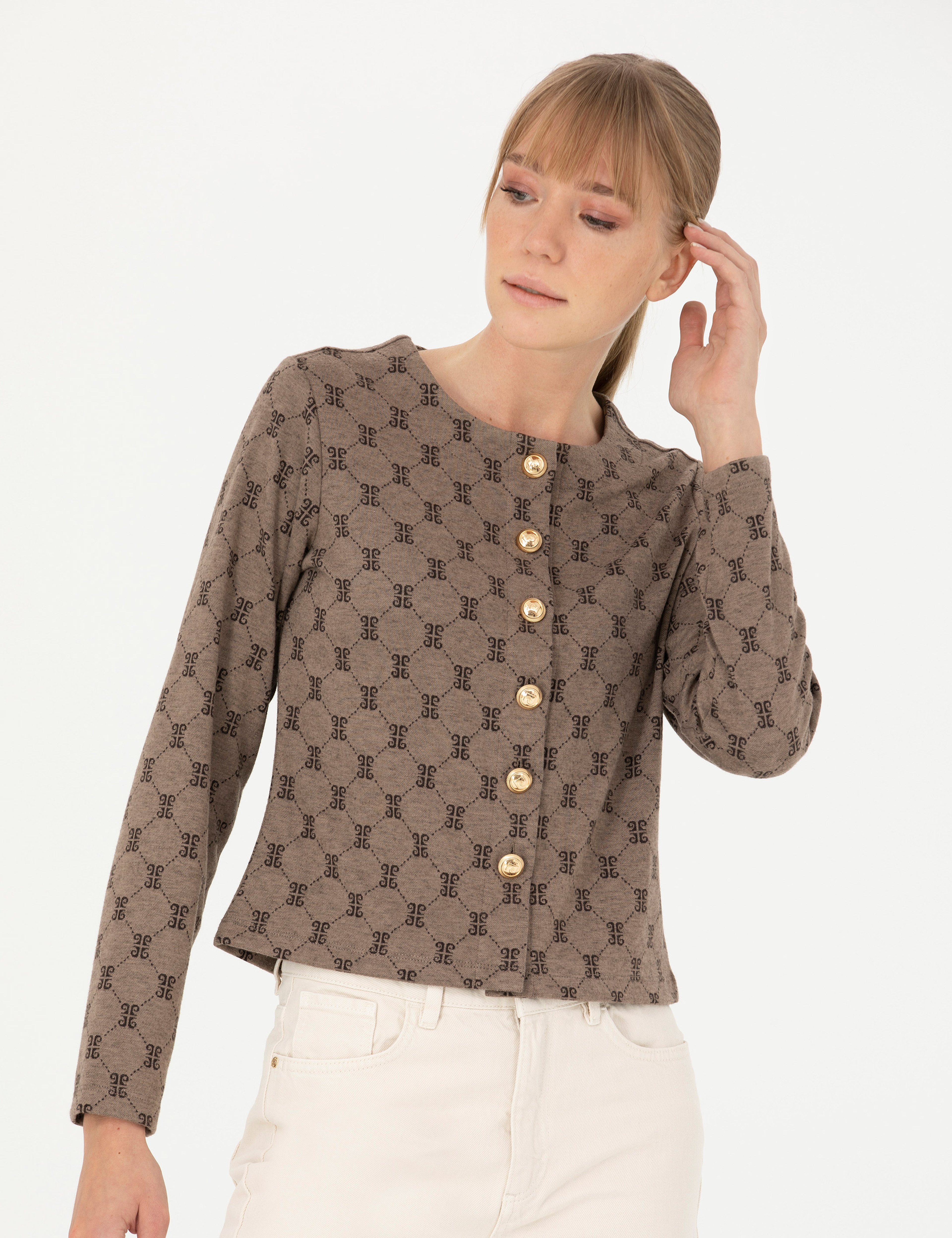 Camel Örme Hırka - Image 3