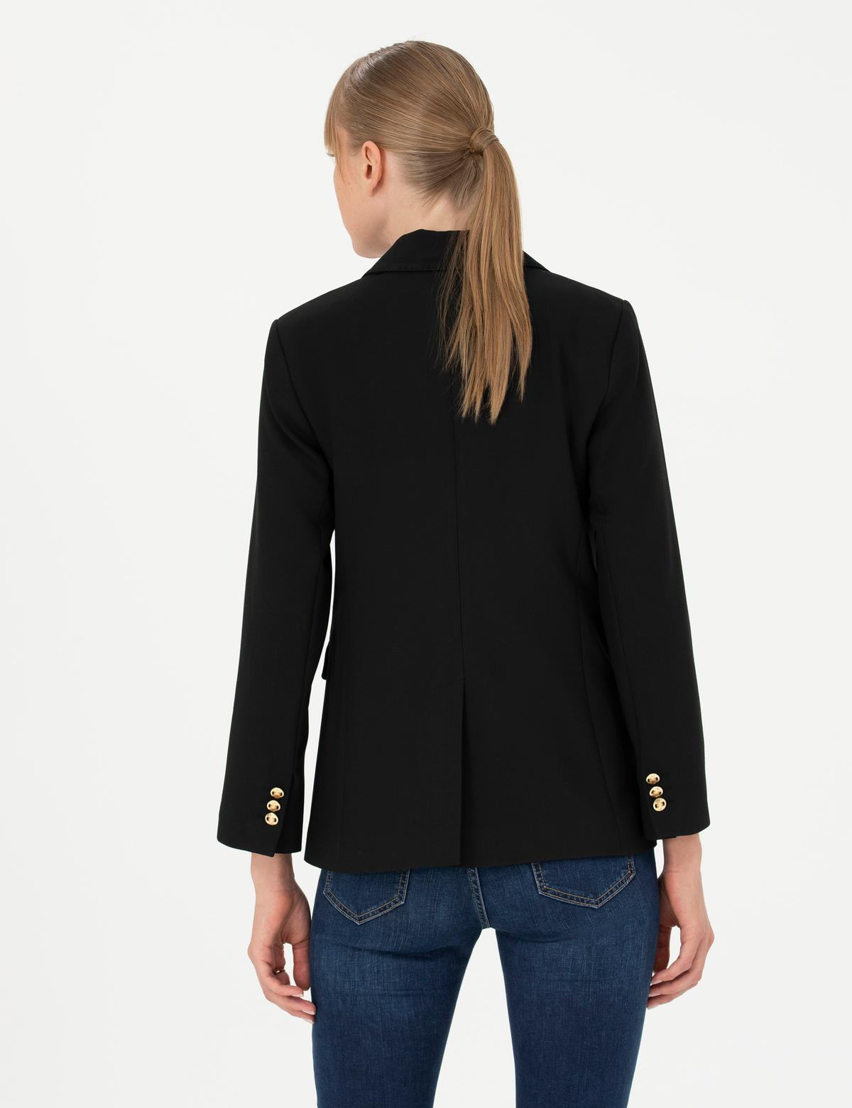 Siyah Slim Fit Ceket - 50273089012