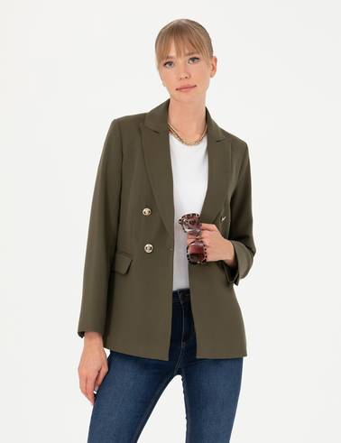 Haki Slim Fit Ceket