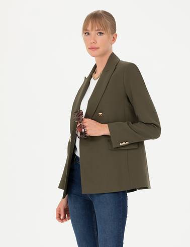 Haki Slim Fit Ceket