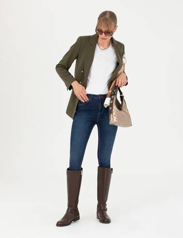 Haki Slim Fit Ceket